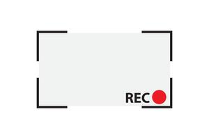 Flat design REC frame icon vector