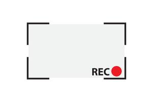 Flat design REC frame icon vector