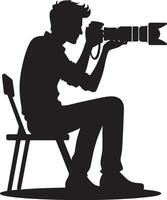 Photographer Taking Photos Silhouette Clipart Illustration vector