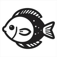 Beautiful Fish icon set isolated on white design background vector