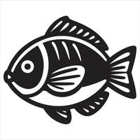 Beautiful Fish icon set isolated on white design background vector