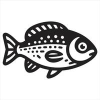 hermosa pescado icono conjunto aislado en blanco diseño antecedentes vector