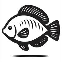 Beautiful Fish icon set isolated on white design background vector