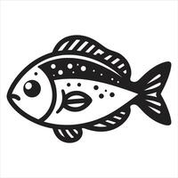 Beautiful Fish icon set isolated on white design background vector