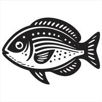 Beautiful Fish icon set isolated on white design background vector