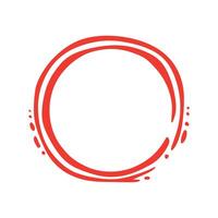 Abstract red frame or border circle. Dynamic splash liquid shape. Background for poster, cover, banner, placard. Logo design vector