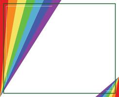 Rainbow and white background color with stripe line shape. Suitable for social media post and web internet ads. Template layout. Frame, boarder for text, picture, advertisement. Empty space. vector
