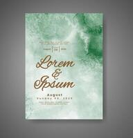 Wedding invitation with abstract watercolor background vector