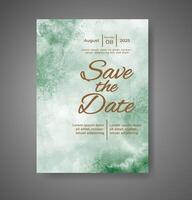 Wedding invitation with abstract watercolor background vector