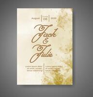 Wedding invitation with abstract watercolor background vector