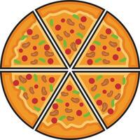 esta un Pizza delicioso imagen vector