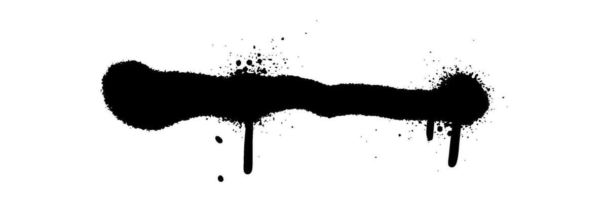 Hand drawn spray-paint graffiti line squiggle. sprayed smear, strikethrough. Doodle style sketchy line. Horizontal wavy strokes