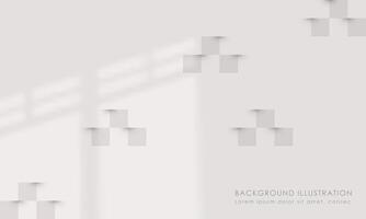 Realistic 3D Square Grey Wall Geometric Abstract Background For Poster Web Design Banner Copy Space Area EPS 10 vector