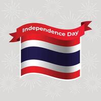 Thailand Wavy Flag Independence Day Banner Background vector