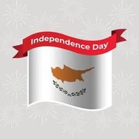 Cyprus Wavy Flag Independence Day Banner Background vector