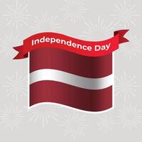 Latvia Wavy Flag Independence Day Banner Background vector