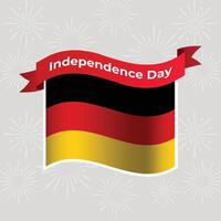 Germany Wavy Flag Independence Day Banner Background vector
