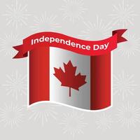 Canada Wavy Flag Independence Day Banner Background vector