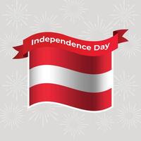 Austria Wavy Flag Independence Day Banner Background vector