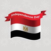 Egypt Wavy Flag Independence Day Banner Background vector