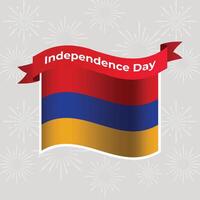 Armenia Wavy Flag Independence Day Banner Background vector