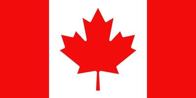 Flag of Canada. Official red maple leaf of Canada vector