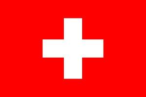 Swiss flag. Official national flag of Switzerland vector