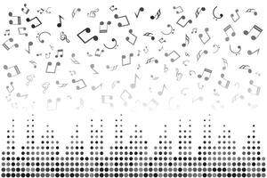 Modern music background vector