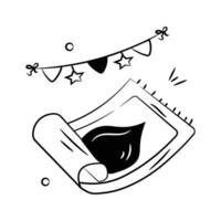 Prayer mat design in trendy doodle style, download for premium use vector