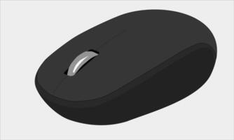 illustration of a black computer mouse vector