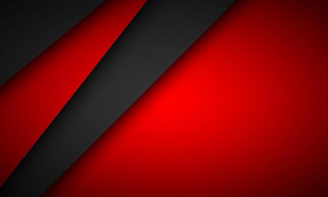 Black and red overlap layers background with carbon fibre texture. Modern material design background. Illustration corporate template