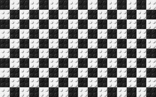 Many toys blocks in black and white colors. Plastic building bricks banner. pattern background vector