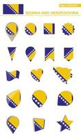 Bosnia and Herzegovina Flag Collection. Big set for design. vector