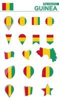 Guinea Flag Collection. Big set for design. vector