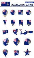 Cayman Islands Flag Collection. Big set for design. vector