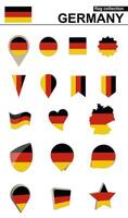 Alemania bandera recopilación. grande conjunto para diseño. vector