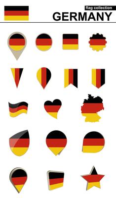 Germany Flag Collection. Big set for design.