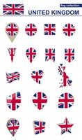 United Kingdom Flag Collection. Big set for design. vector