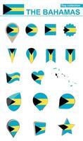 The Bahamas Flag Collection. Big set for design. vector