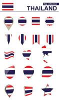 Thailand Flag Collection. Big set for design. vector