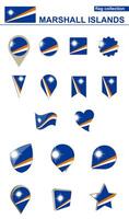 Marshall Islands Flag Collection. Big set for design. vector