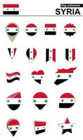 Syria Flag Collection. Big set for design. vector