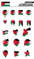 Jordan Flag Collection. Big set for design. vector