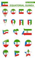Equatorial Guinea Flag Collection. Big set for design. vector