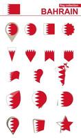 Bahrain Flag Collection. Big set for design. vector