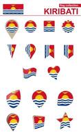 Kiribati Flag Collection. Big set for design. vector