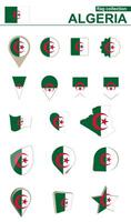 Algeria Flag Collection. Big set for design. vector