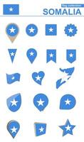 Somalia Flag Collection. Big set for design. vector