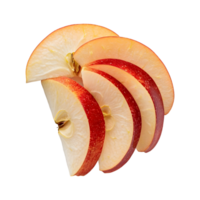 Apfel Scheiben auf transparent Hintergrund png