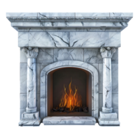 Fire Chimney Made with Marbles on Transparent Background png